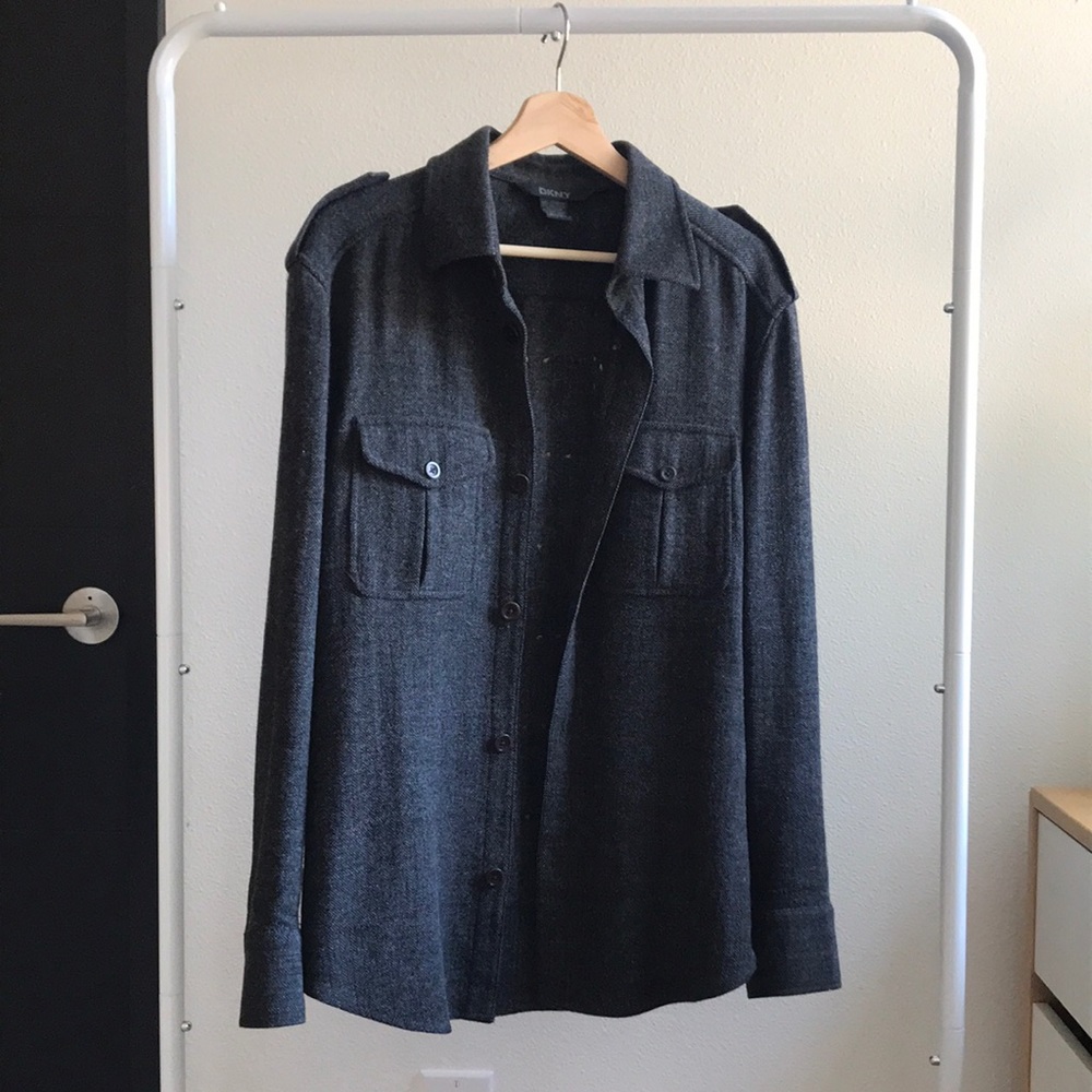 DKNY wool shirt jacket